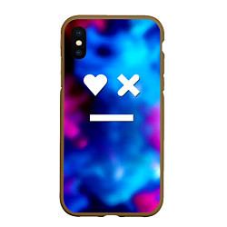Чехол iPhone XS Max матовый Love death and robots serial gradient, цвет: 3D-коричневый
