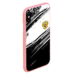 Чехол iPhone XS Max матовый Герб РФ спортивные краски, цвет: 3D-баблгам — фото 2