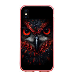 Чехол iPhone XS Max матовый Красная сова, цвет: 3D-баблгам