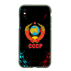 Чехол iPhone XS Max матовый Моя страна СССР краски