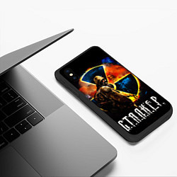 Чехол iPhone XS Max матовый Сталкер - энергоблок ЧАЭС, цвет: 3D-черный — фото 2