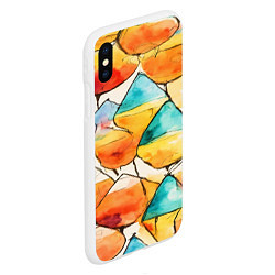 Чехол iPhone XS Max матовый Фонарики, цвет: 3D-белый — фото 2