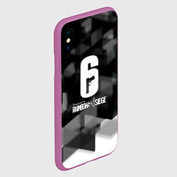 Чехол iPhone XS Max матовый Rainbow six cybersport, цвет: 3D-фиолетовый — фото 2