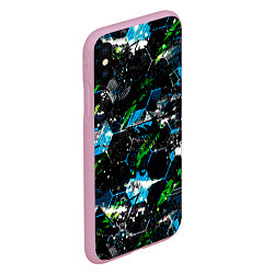 Чехол iPhone XS Max матовый Футбол паттерны, цвет: 3D-розовый — фото 2