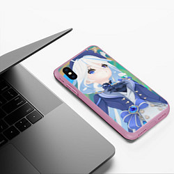 Чехол iPhone XS Max матовый Genshin Impact Furina mockery, цвет: 3D-розовый — фото 2