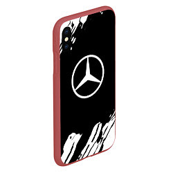 Чехол iPhone XS Max матовый Mercedes benz краски спорт, цвет: 3D-красный — фото 2