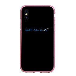 Чехол iPhone XS Max матовый NASA space usa, цвет: 3D-розовый