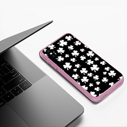 Чехол iPhone XS Max матовый Black clover pattern anime, цвет: 3D-розовый — фото 2