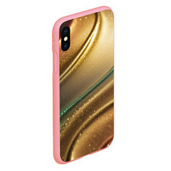 Чехол iPhone XS Max матовый Плавные рельефы с блёстками, цвет: 3D-баблгам — фото 2