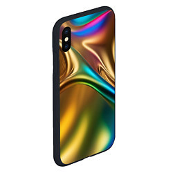 Чехол iPhone XS Max матовый Атласные изгибы, цвет: 3D-черный — фото 2