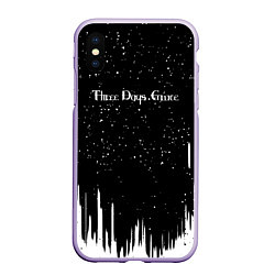 Чехол iPhone XS Max матовый Three days grace rock band, цвет: 3D-светло-сиреневый