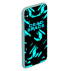 Чехол iPhone XS Max матовый Dead space айзек стиль неоновая броня, цвет: 3D-мятный — фото 2