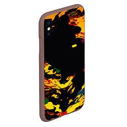 Чехол iPhone XS Max матовый Черная абстрактная дыра, цвет: 3D-коричневый — фото 2