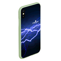 Чехол iPhone XS Max матовый Counter Strike - lightning, цвет: 3D-салатовый — фото 2