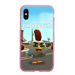 Чехол iPhone XS Max матовый Chicken Gun - shooter