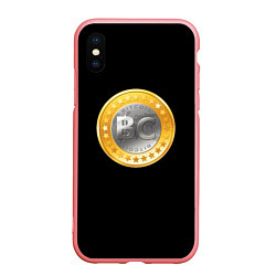 Чехол iPhone XS Max матовый BTC money, цвет: 3D-баблгам