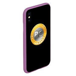 Чехол iPhone XS Max матовый BTC money, цвет: 3D-фиолетовый — фото 2