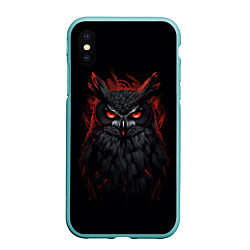 Чехол iPhone XS Max матовый Evil owl, цвет: 3D-мятный