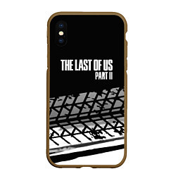Чехол iPhone XS Max матовый The Last of Us краски асфальт, цвет: 3D-коричневый