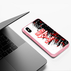 Чехол iPhone XS Max матовый Одни из нас цикады огненное лого, цвет: 3D-баблгам — фото 2