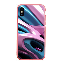 Чехол iPhone XS Max матовый Пластичная абстракция, цвет: 3D-баблгам