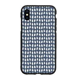 Чехол iPhone XS Max матовый Капли, цвет: 3D-черный