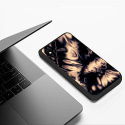 Чехол iPhone XS Max матовый Абстракция шёлк, цвет: 3D-черный — фото 2