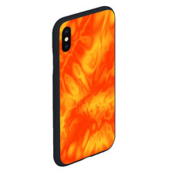 Чехол iPhone XS Max матовый Солнечный огонь абстракция, цвет: 3D-черный — фото 2