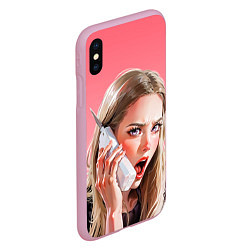 Чехол iPhone XS Max матовый Мем блондинка из фильма Дрянные девчонки, цвет: 3D-розовый — фото 2