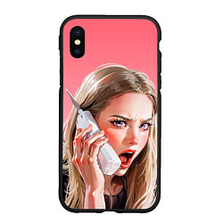 Чехол iPhone XS Max матовый Мем блондинка из фильма Дрянные девчонки, цвет: 3D-черный