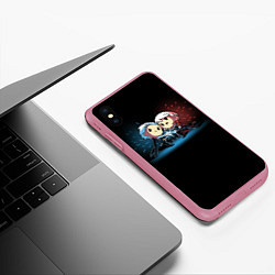 Чехол iPhone XS Max матовый Данте против Вергилия, цвет: 3D-малиновый — фото 2