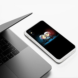 Чехол iPhone XS Max матовый Данте против Вергилия, цвет: 3D-белый — фото 2