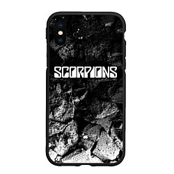 Чехол iPhone XS Max матовый Scorpions black graphite, цвет: 3D-черный