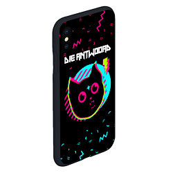 Чехол iPhone XS Max матовый Die Antwoord - rock star cat, цвет: 3D-черный — фото 2