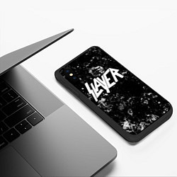 Чехол iPhone XS Max матовый Slayer black ice, цвет: 3D-черный — фото 2