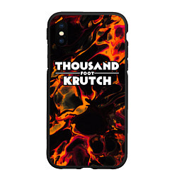 Чехол iPhone XS Max матовый Thousand Foot Krutch red lava, цвет: 3D-черный