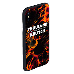 Чехол iPhone XS Max матовый Thousand Foot Krutch red lava, цвет: 3D-черный — фото 2