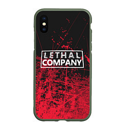 Чехол iPhone XS Max матовый Lethal Company: Red Trail, цвет: 3D-темно-зеленый