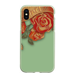 Чехол iPhone XS Max матовый Hurt pin-up, цвет: 3D-салатовый