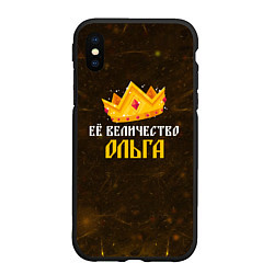 Чехол iPhone XS Max матовый Корона её величество Ольга