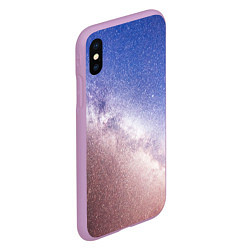 Чехол iPhone XS Max матовый Галактика млечный путь, цвет: 3D-сиреневый — фото 2