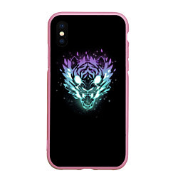 Чехол iPhone XS Max матовый Астральный зверь, цвет: 3D-розовый