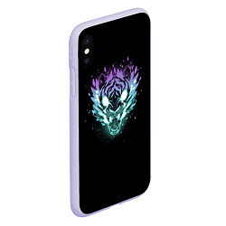 Чехол iPhone XS Max матовый Астральный зверь, цвет: 3D-светло-сиреневый — фото 2