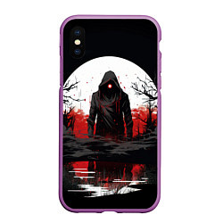 Чехол iPhone XS Max матовый Stalker 2 ghost, цвет: 3D-фиолетовый