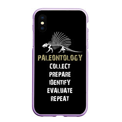 Чехол iPhone XS Max матовый Paleontology dimetrodon