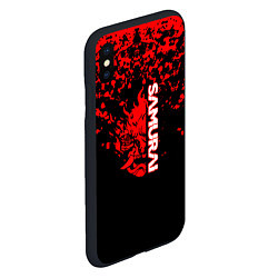 Чехол iPhone XS Max матовый Cyberpunk samurai красные краски, цвет: 3D-черный — фото 2