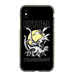 Чехол iPhone XS Max матовый Future paleontology