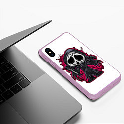 Чехол iPhone XS Max матовый Scream мульт, цвет: 3D-сиреневый — фото 2