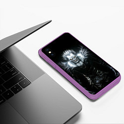 Чехол iPhone XS Max матовый Ryuk - Тетрадь смерти, цвет: 3D-фиолетовый — фото 2
