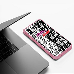 Чехол iPhone XS Max матовый Jojo anime pattern, цвет: 3D-малиновый — фото 2